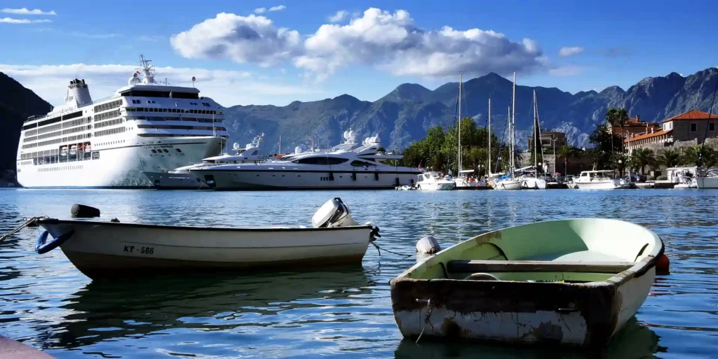 Regent Seven Seas Mariner Docked in the Mediterranean.